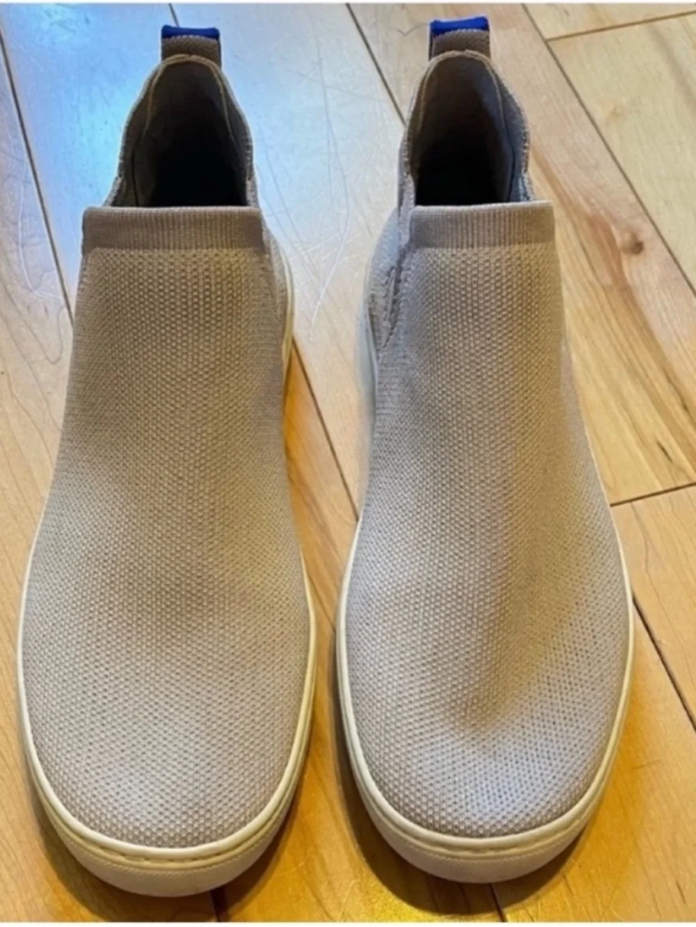Rothy's The Chelsea Ankle Boot in Lilac Gray pull on high top style size 8.5